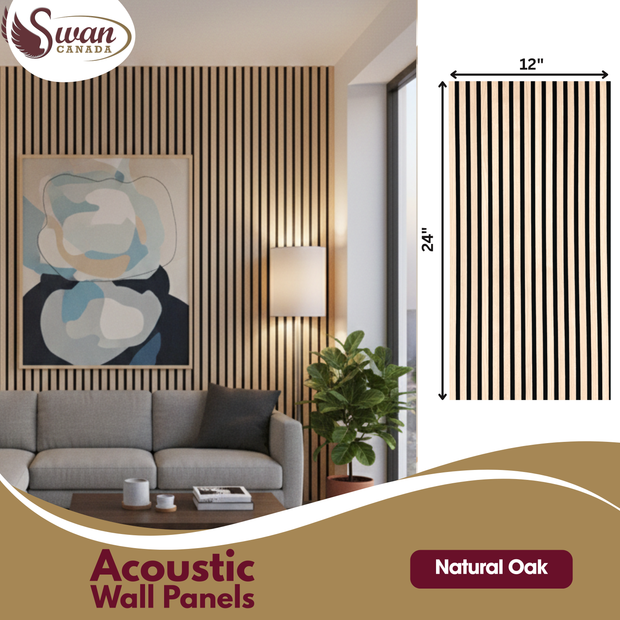 Acoustic Felt Panel, Natural Oak, 2ft x 4ft
