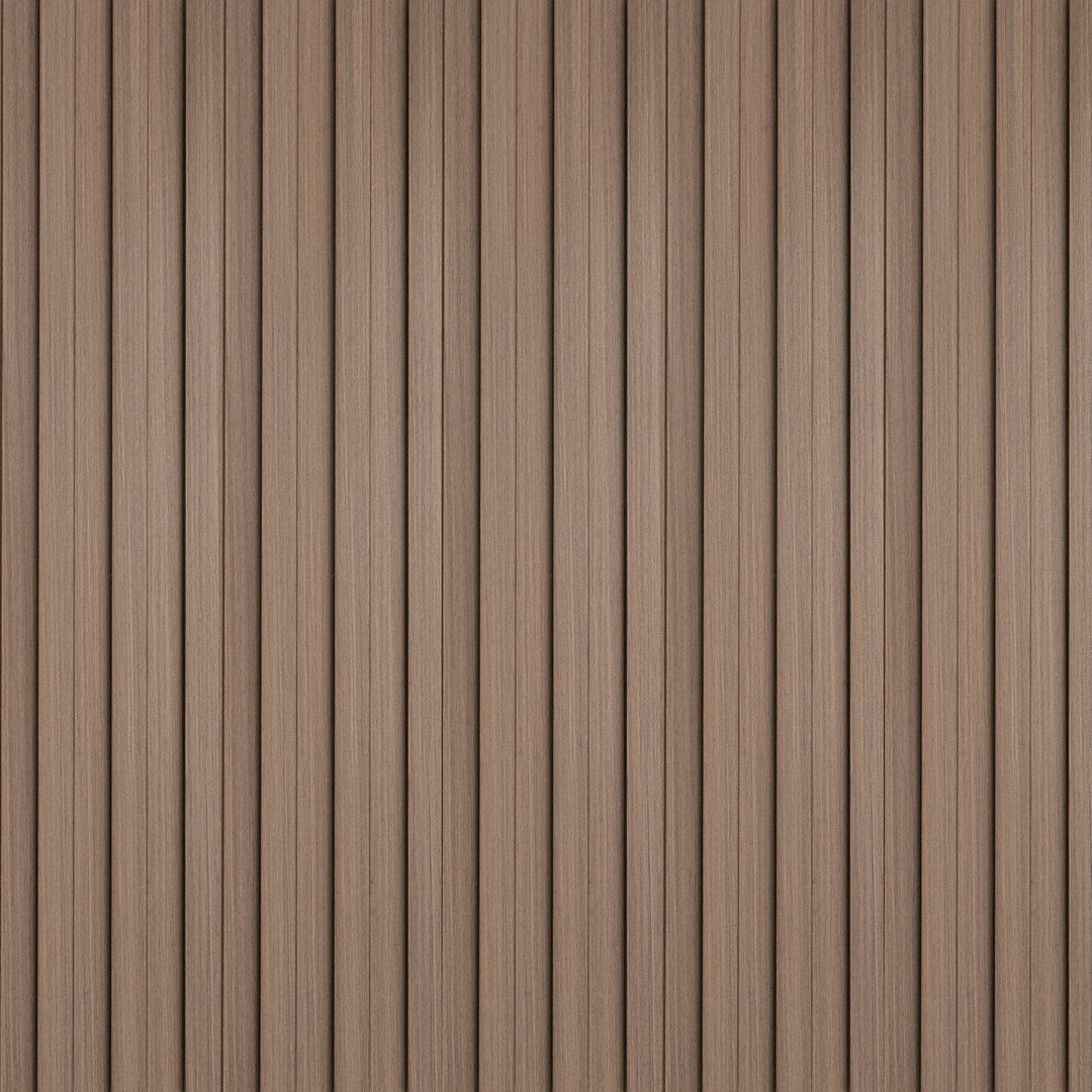 Panneaux cannelés WPC, couleur marron, 10 panneaux x 9 pieds de long 