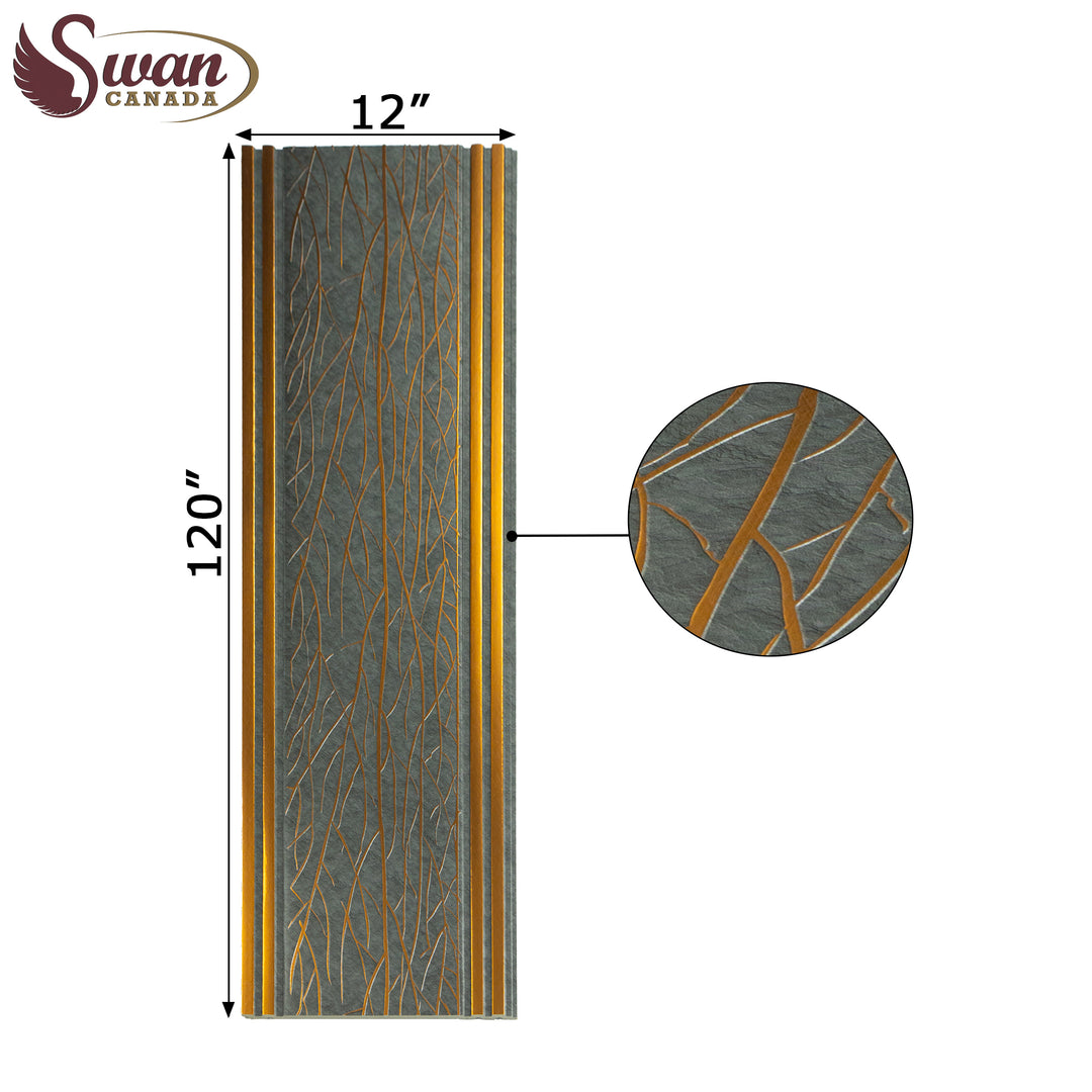 PS Fluted Panels, Gray Roots, 10 Panels x 10 feet long.