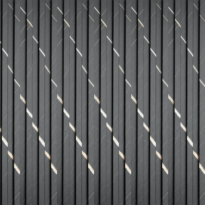WPC Fluted Panels, Jazz Black, 10 Panels x 9 feet long.