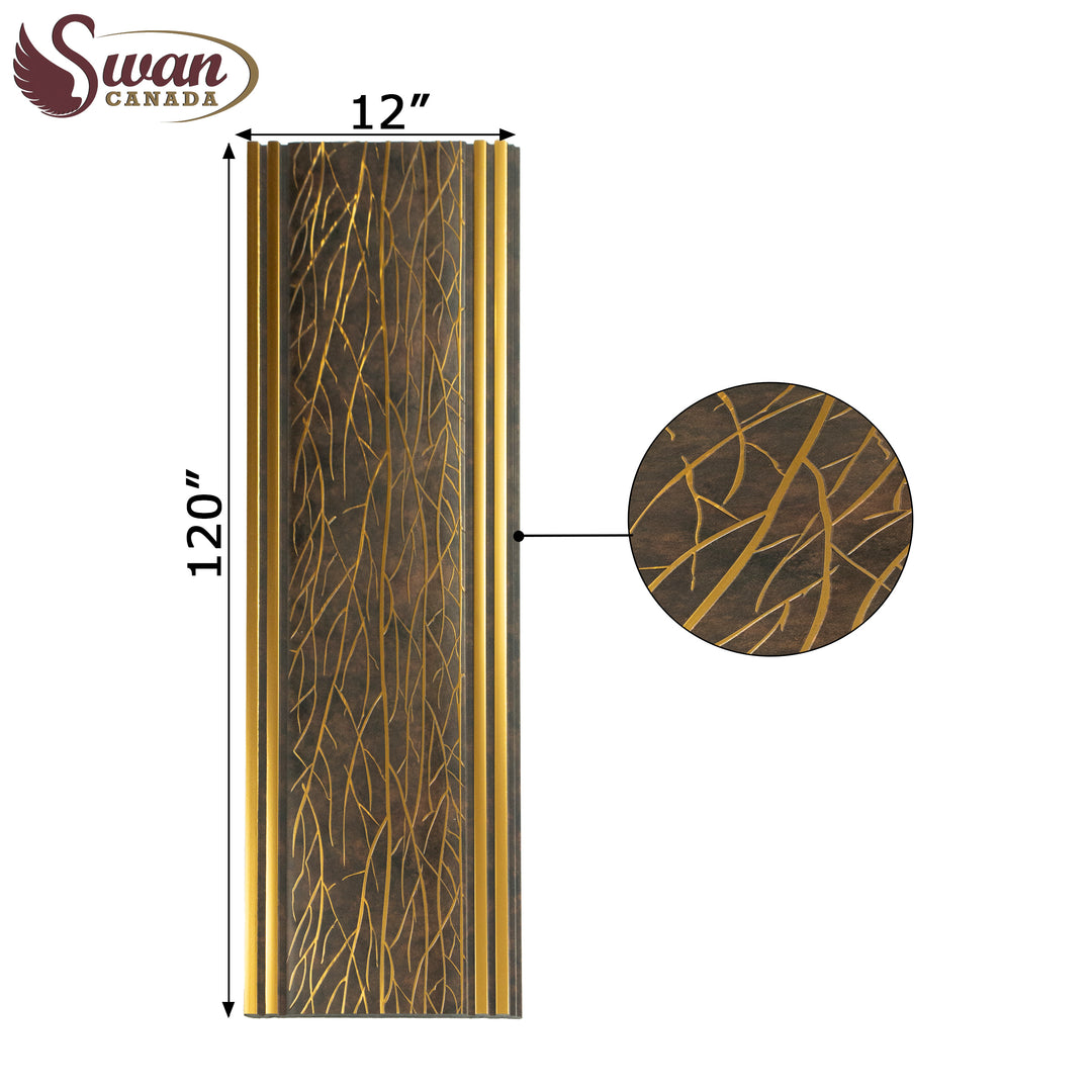 PS Fluted Panels, Brown Roots, 10 Panels x 10 feet long.