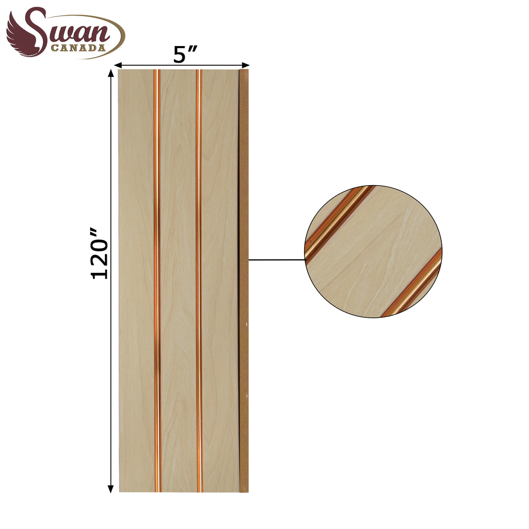 PS Fluted Panels, Light Brown, 20 Panels x 10 feet long.