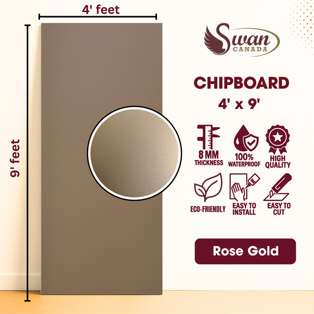 Chip Boards, Rose Gold, 1 Board, 4 X 9 Feet