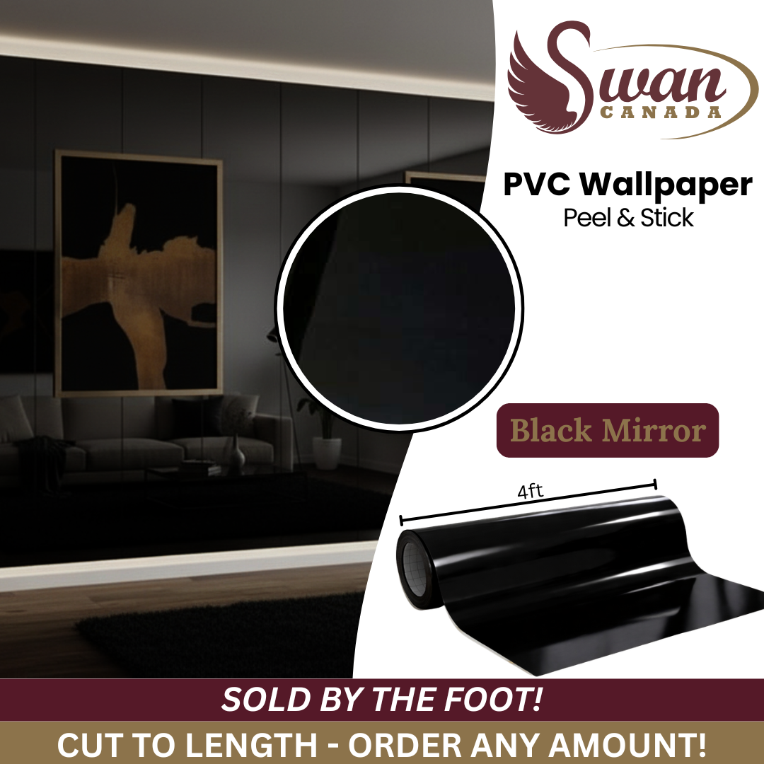 PVC Wallpaper Sticker, Black Mirror