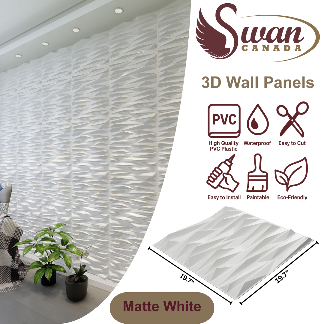 3D Wall Panels, Trendy style, 19.7" x 19.7"