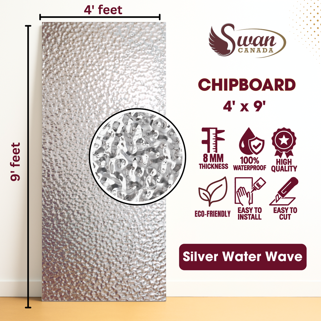 Panneau en relief, veines d'or Blackshi, 1 feuille, 4 x 9 pieds 