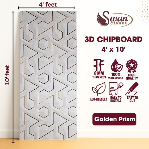 Chip Boards, Golden Prism, 1 Board, 4 X 10 Feet