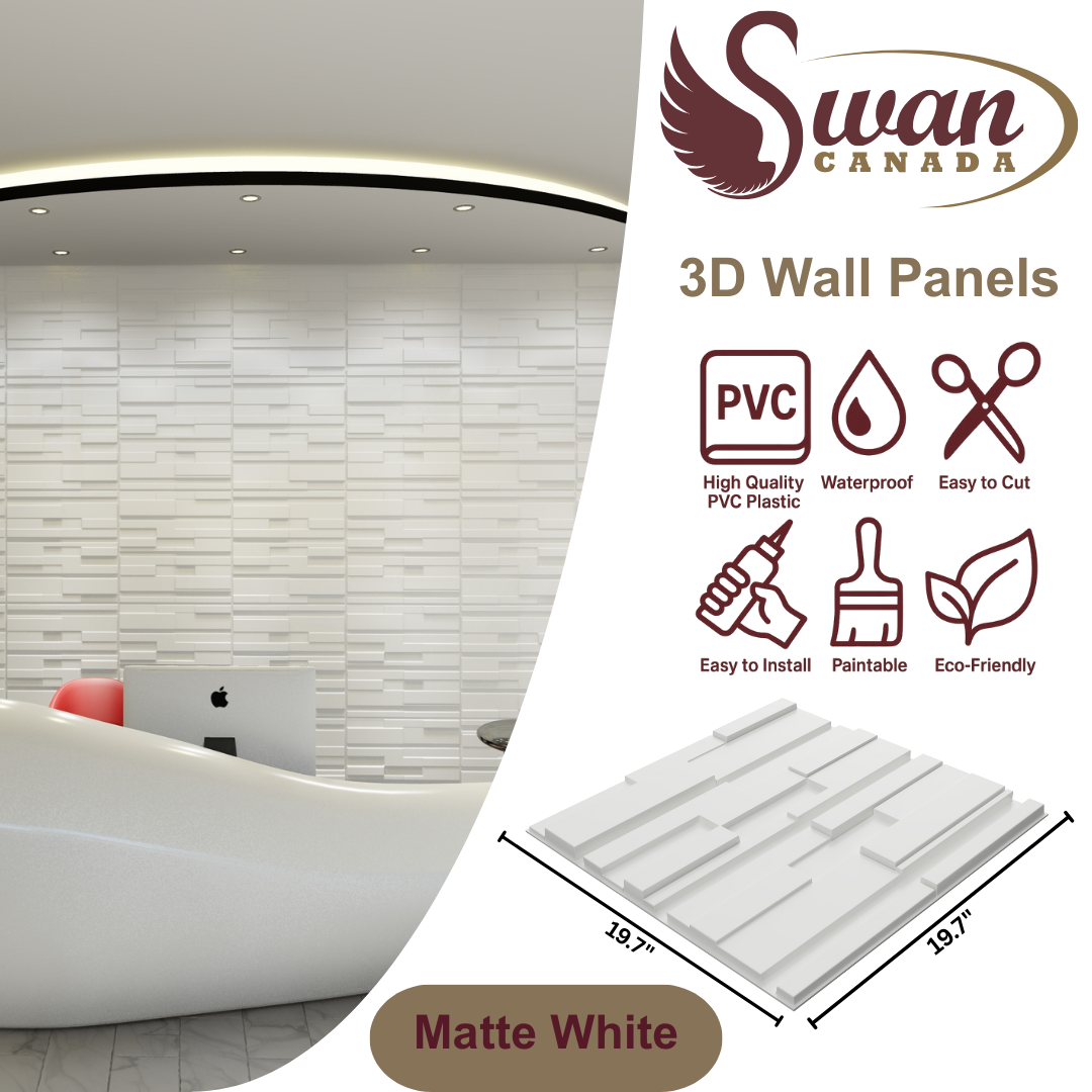 3D Wall Panels, Piano Style, 19.7" x 19.7"