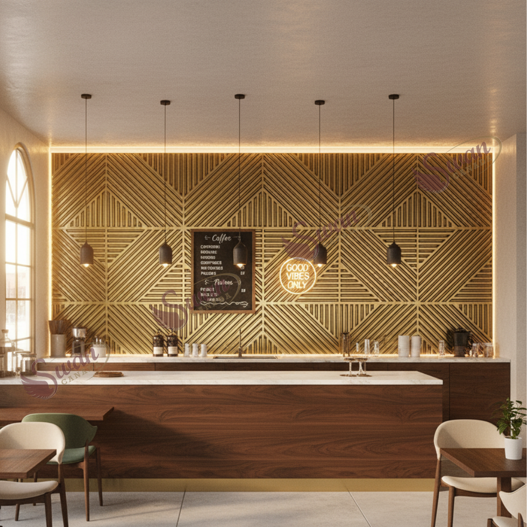 3D Wall Panels, Champagne Gold, 19.7" x 19.7"