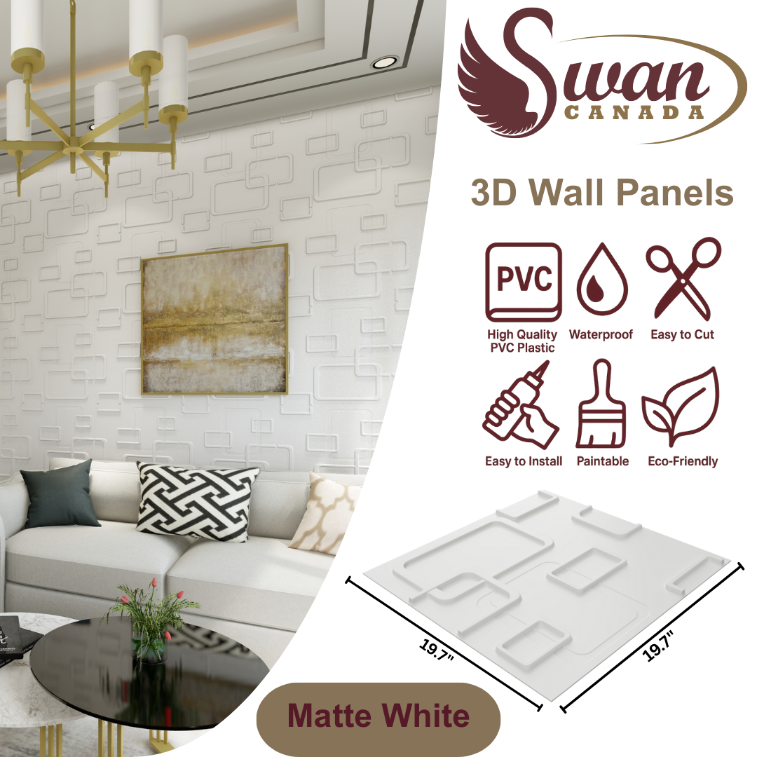 Panneaux muraux en PVC unis 