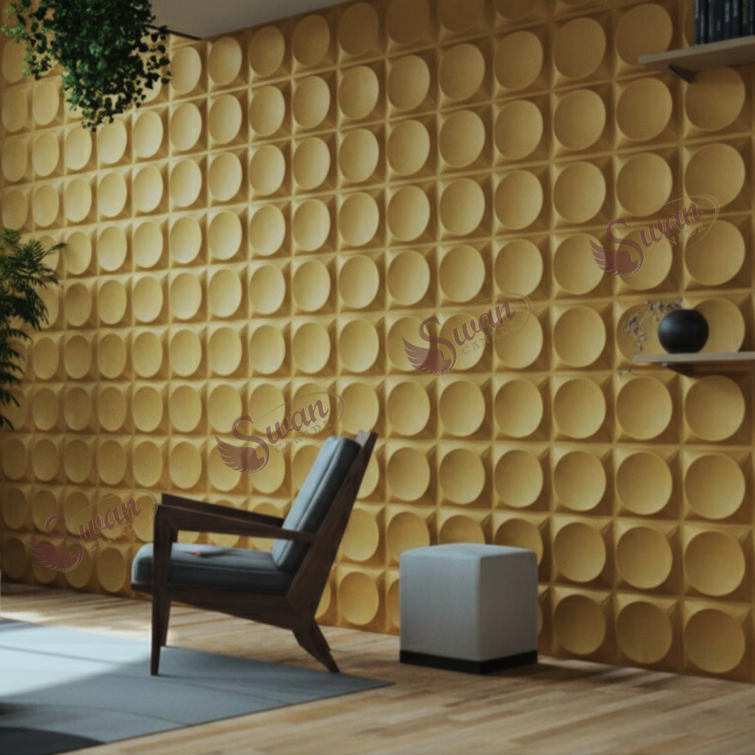 3D Wall Panels, Champagne Gold, 19.7" x 19.7"