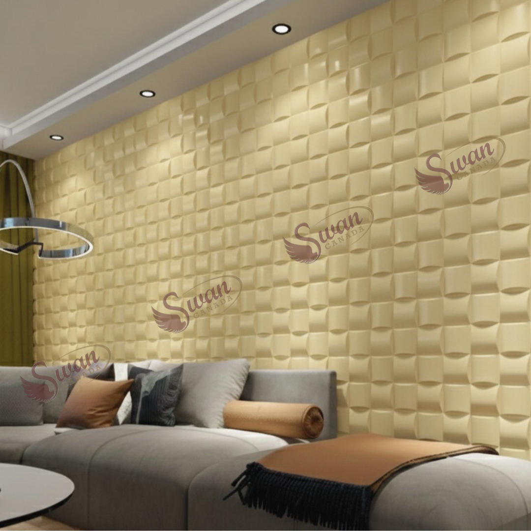 3D Wall Panels, Champagne Gold, 19.7" x 19.7"