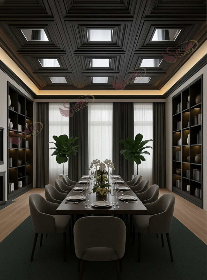 3D Wall Panels, Matte Black, 24" x 24"