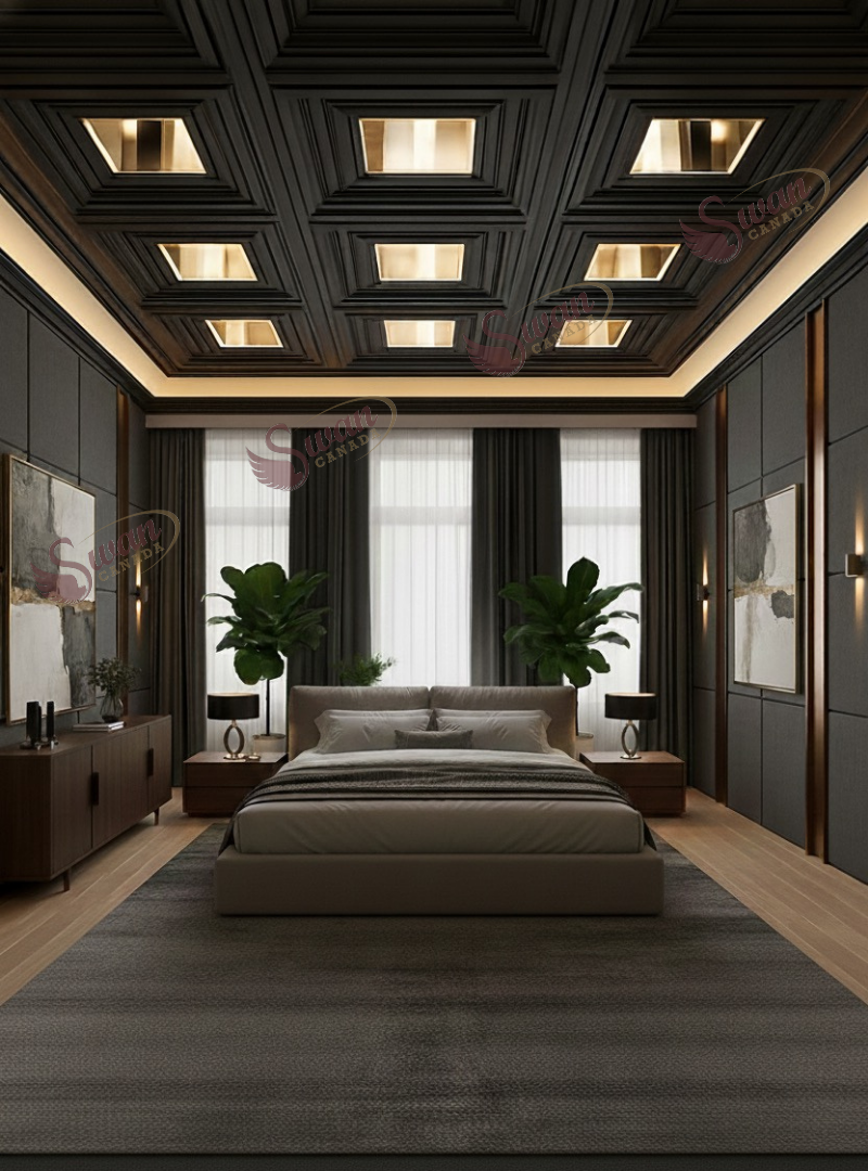 3D Wall Panels, Matte Black, 24" x 24"