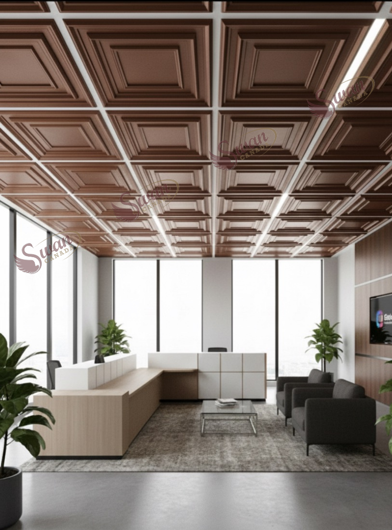 3D Wall Panels, Red Copper, 24" x 24"