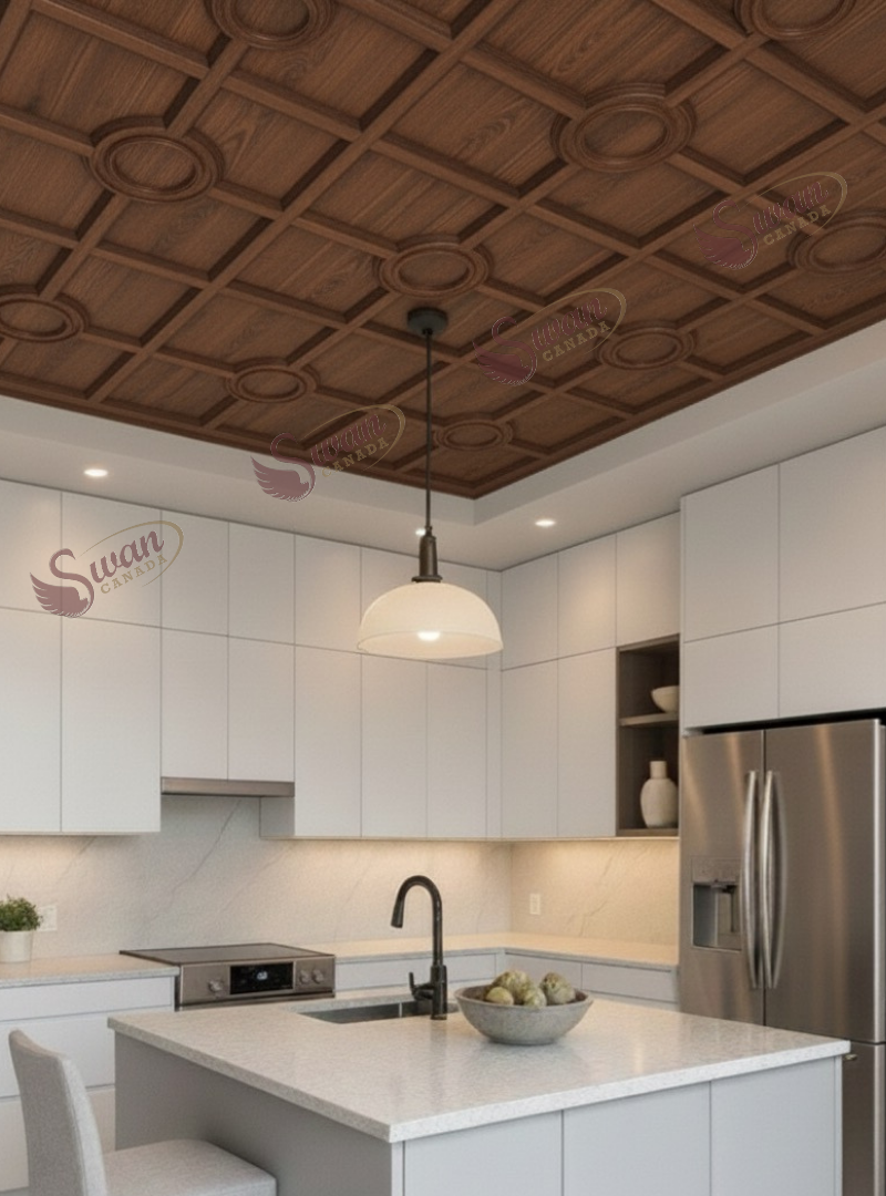 3D Wall Panels, Walnut Brown, 24" x 24"