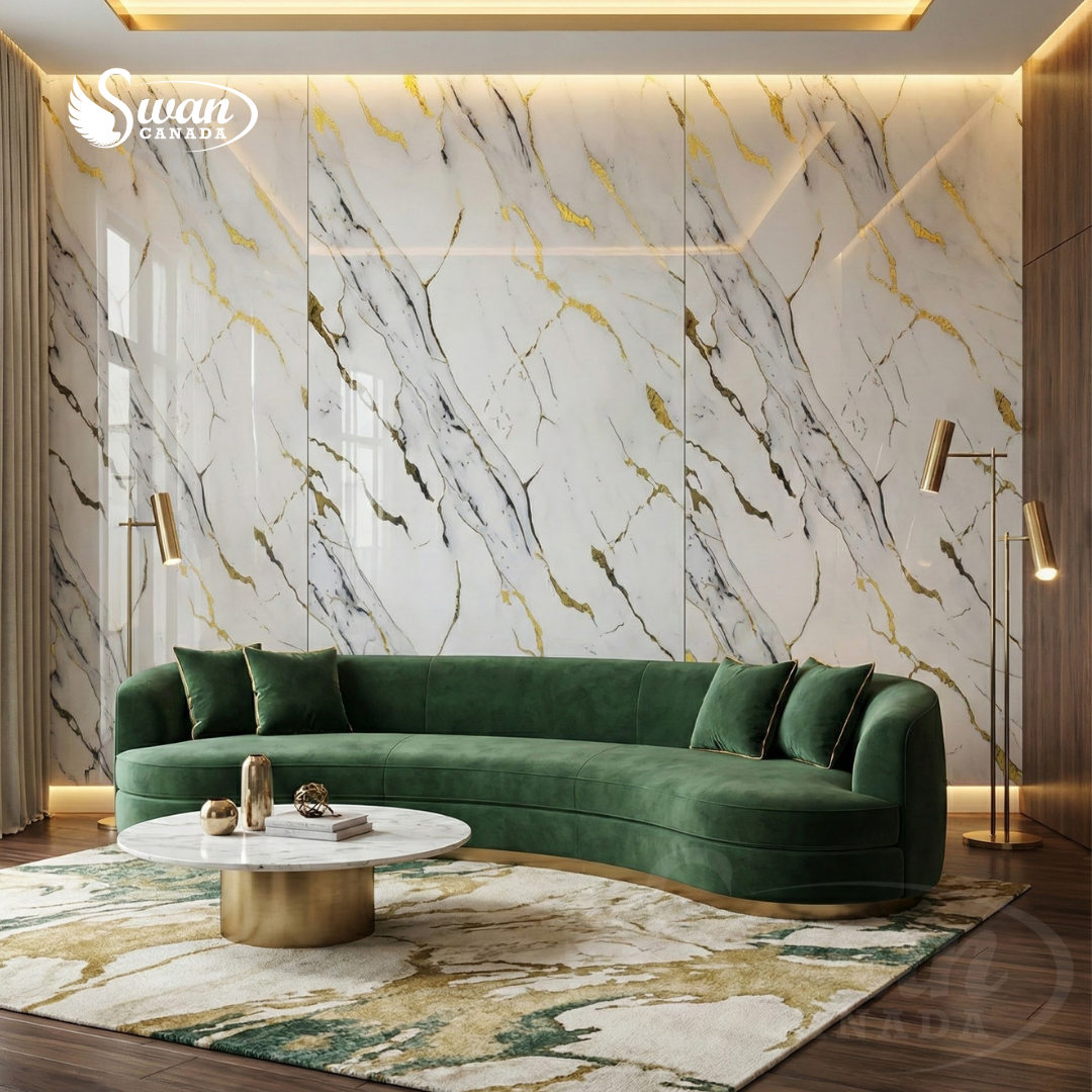 UV Marble Sheets, MAJESTIC GOLD, 1 Sheet, 4 X 9 Feet