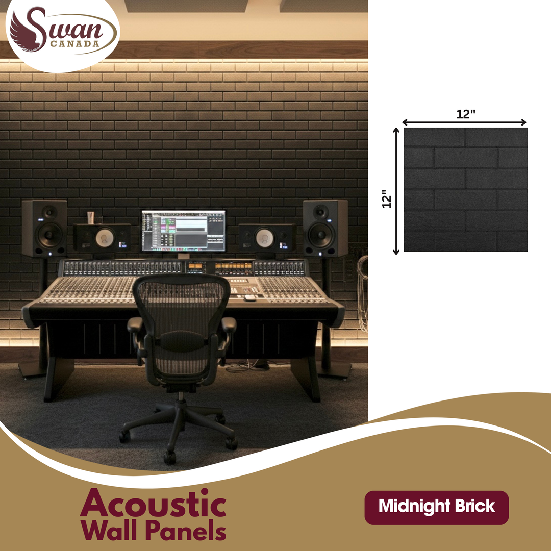 Acoustic Felt Panel, Midnight brick, 1ft x 1ft