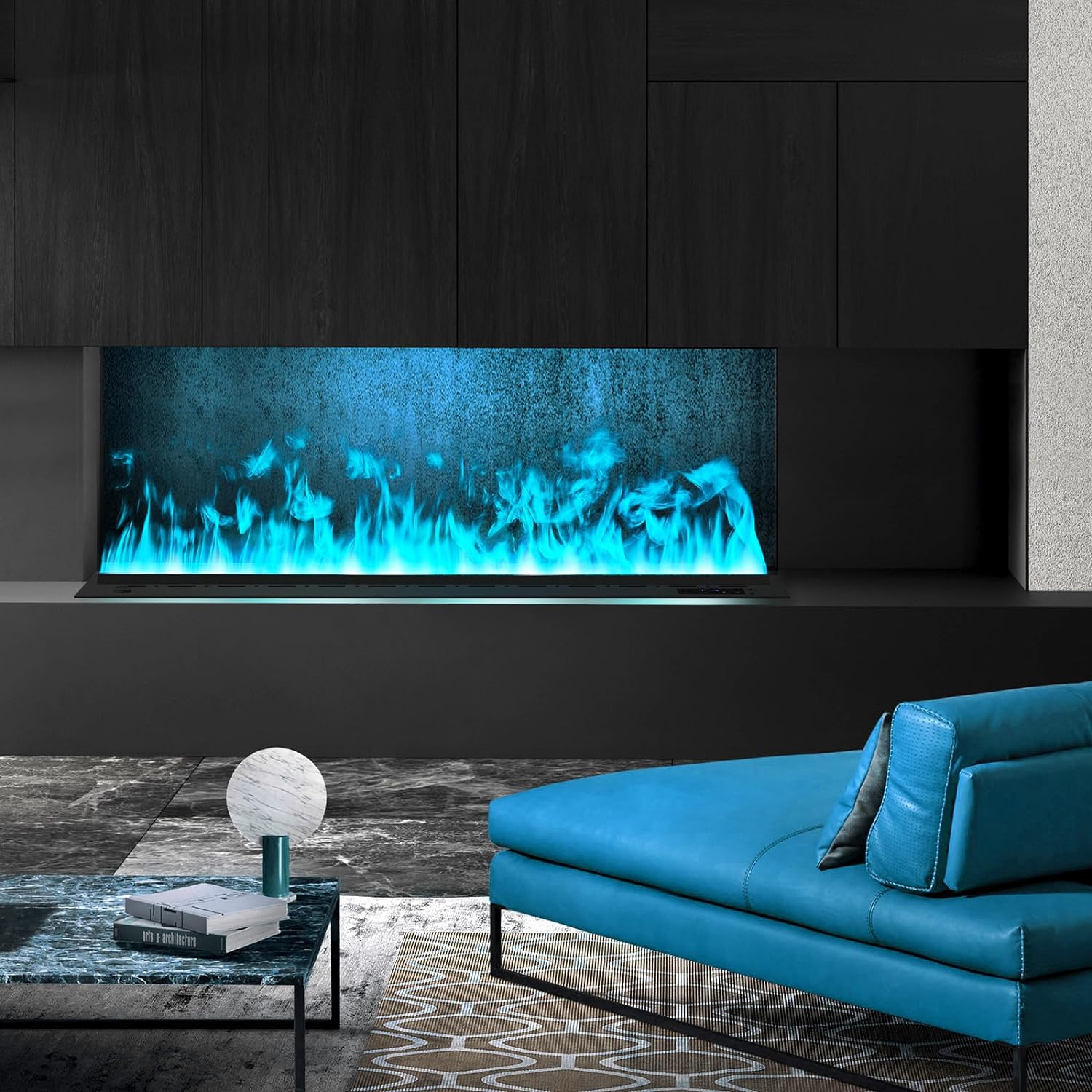 3D Water Vapor Fireplace, Smart Electric flame Fireplace, 48-In
