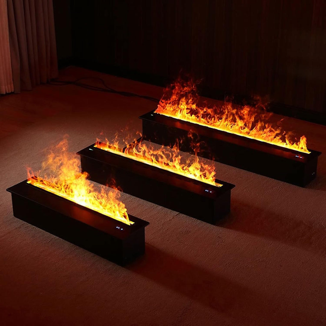 3D Water Vapor Fireplace, Smart Electric flame Fireplace, 72-In Length