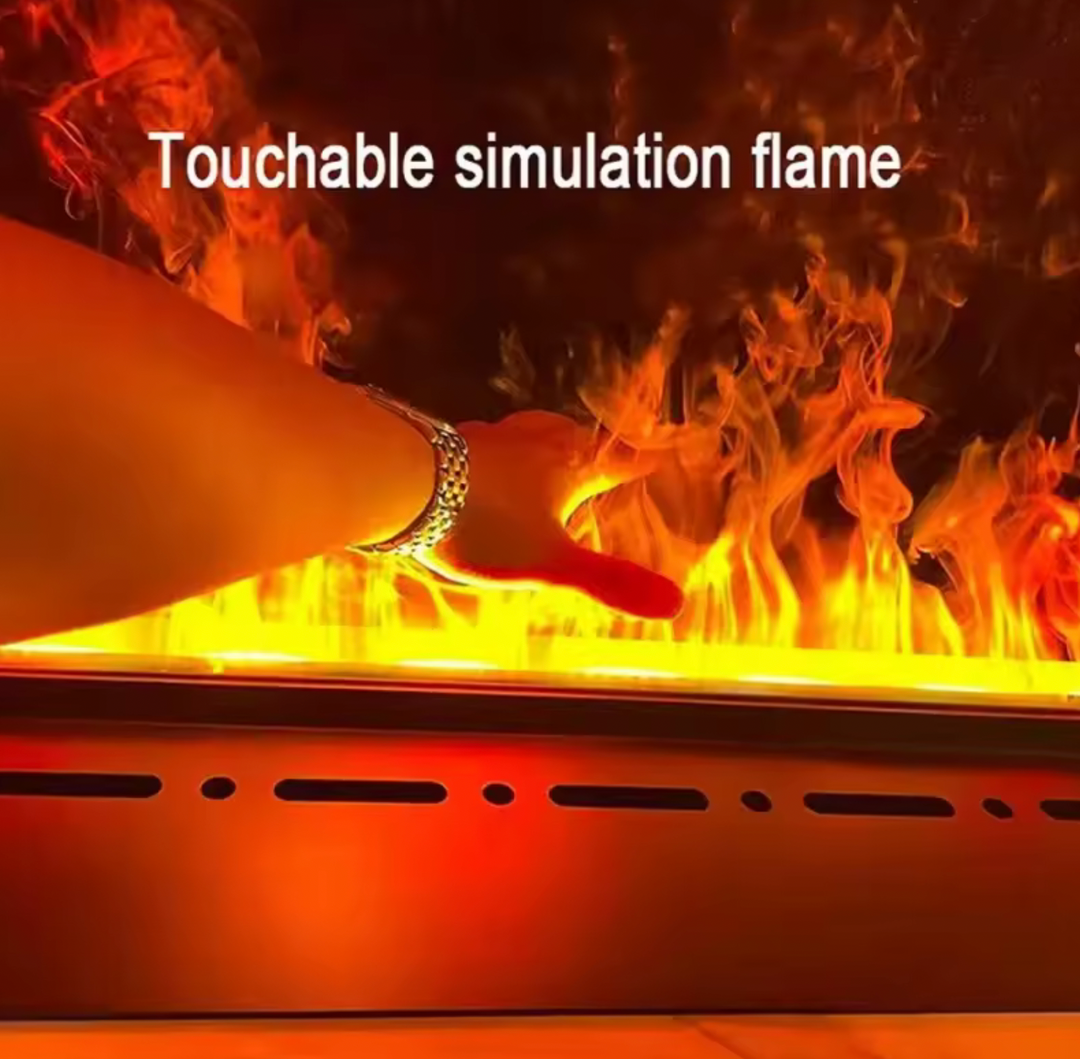 3D Water Vapor Fireplace, Smart Electric flame Fireplace, 40-In Length