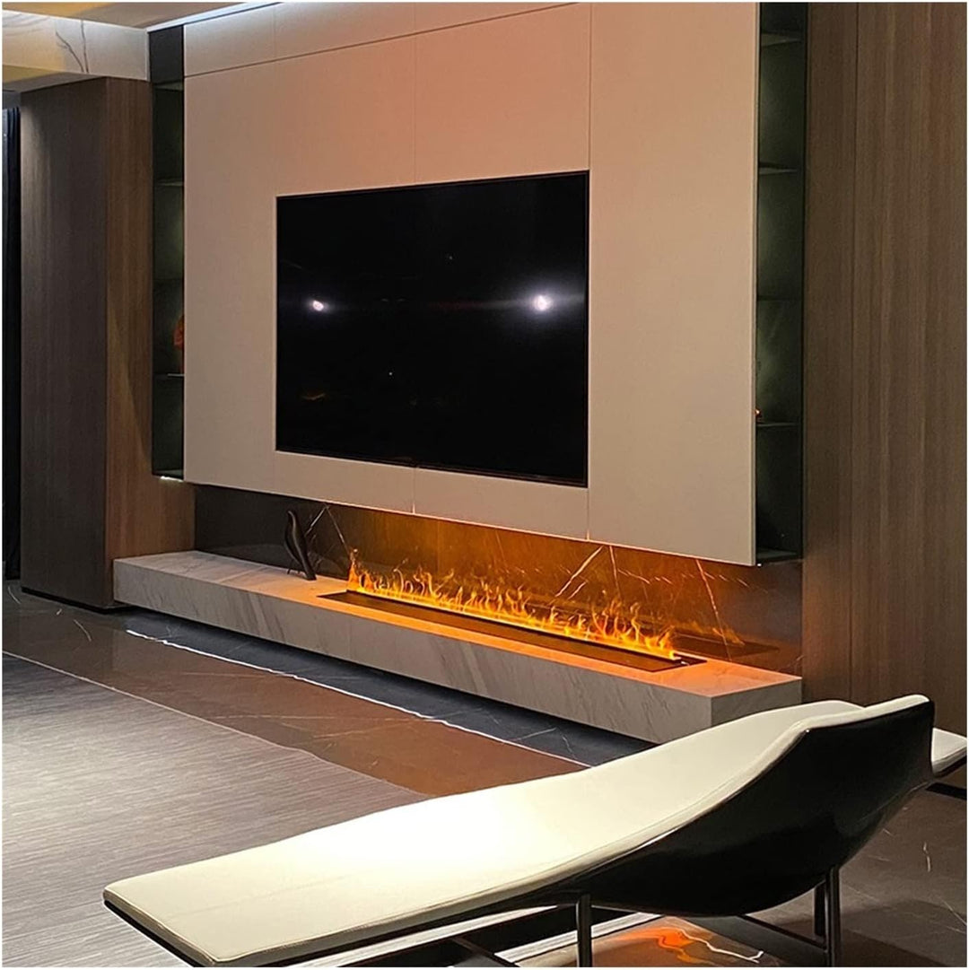 3D Water Vapor Fireplace, Smart Electric flame Fireplace, 72-In Length