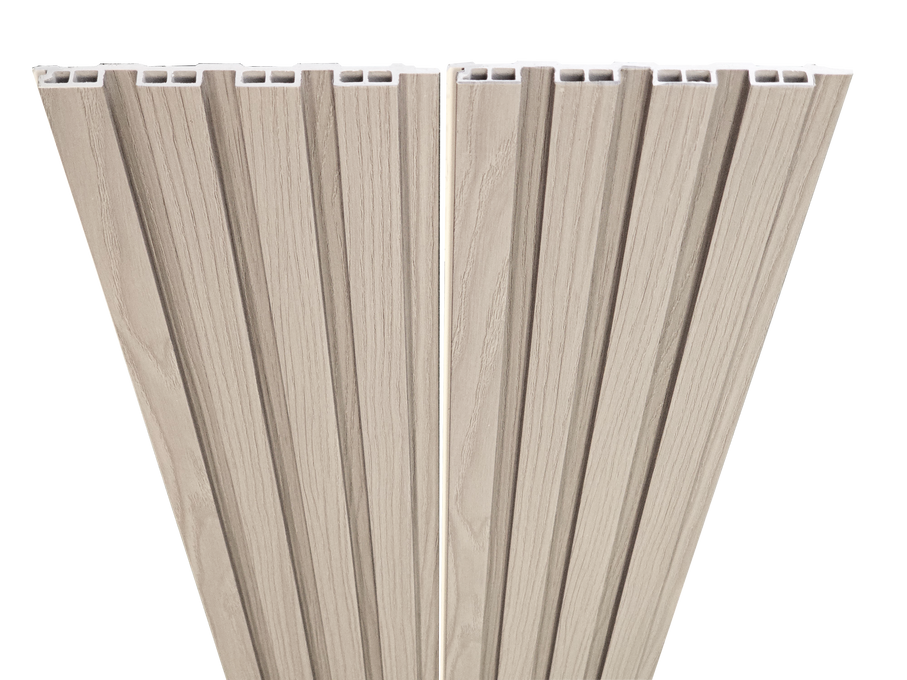 WPC Fluted Panels, Gray Birch, 10 Panels x 9 feet long.