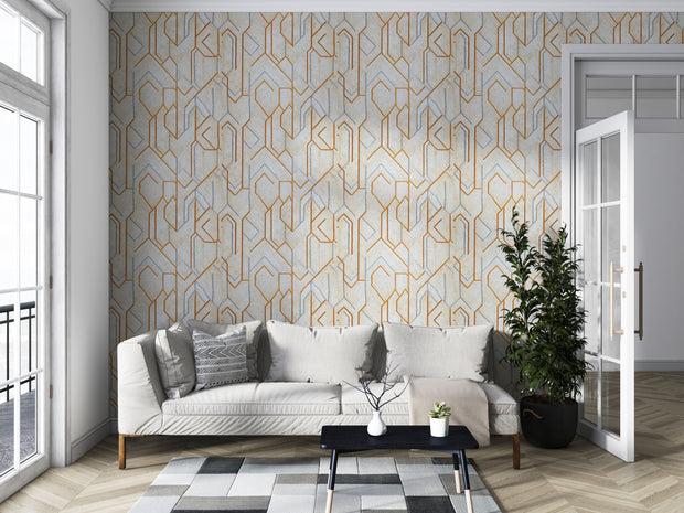 Swan Wallpaper, beige Noir Elegance, 42in X 610in. 1 Roll