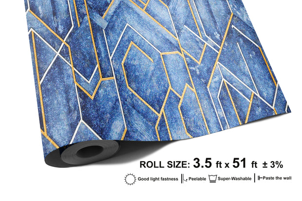 Swan Wallpaper, Blue Noir Elegance, 42in X 610in. 1 Roll