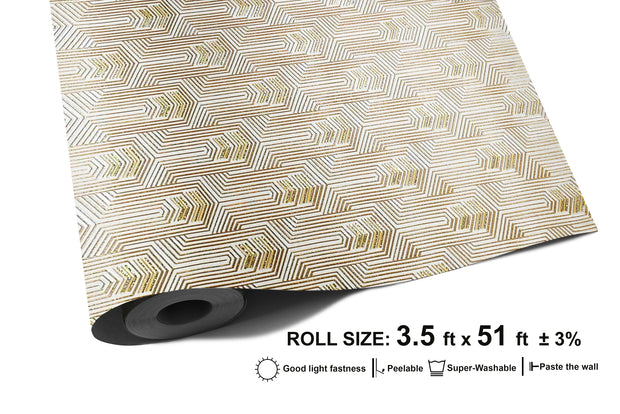 Papier peint Cygne, Golden Deco, 42 po x 610 po. 1 rouleau 