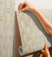 Swan Wallpaper, Golden Deco, 42in X 610in. 1 Roll