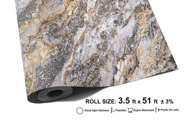 Swan Wallpaper, Rustic Stone, 42in X 610in. 1 Roll