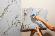 Swan Wallpaper, White Marbled Veins, 42in X 610in. 1 Roll