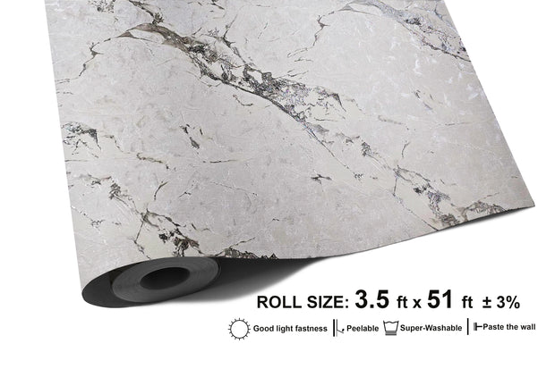 Papier peint Swan, Luxor Marbled, 42 po x 610 po. 1 rouleau 