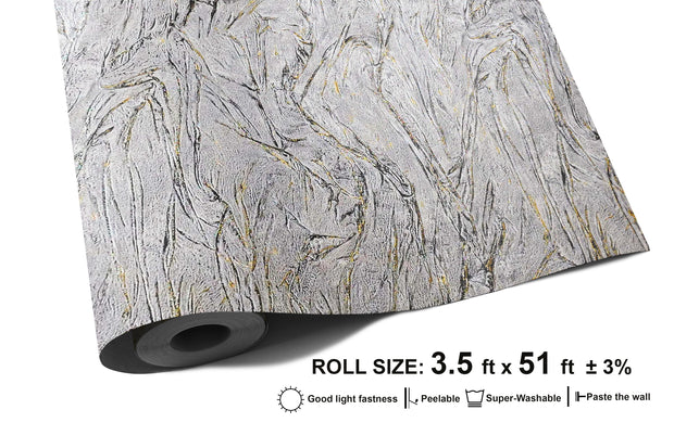 Swan Wallpaper, Silver Stream, 42in X 610in. 1 Roll