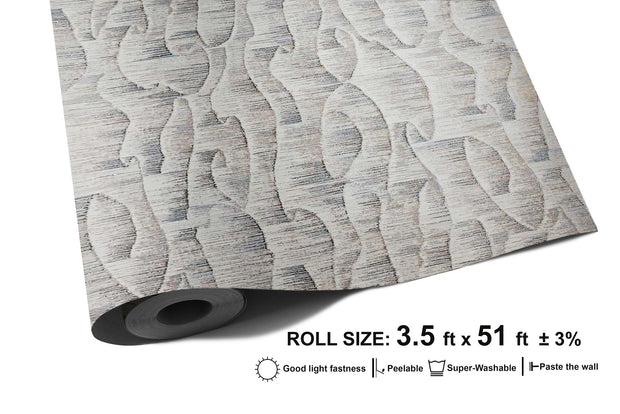 Swan Wallpaper, Cloudy Streams, 42in X 610in. 1 Roll