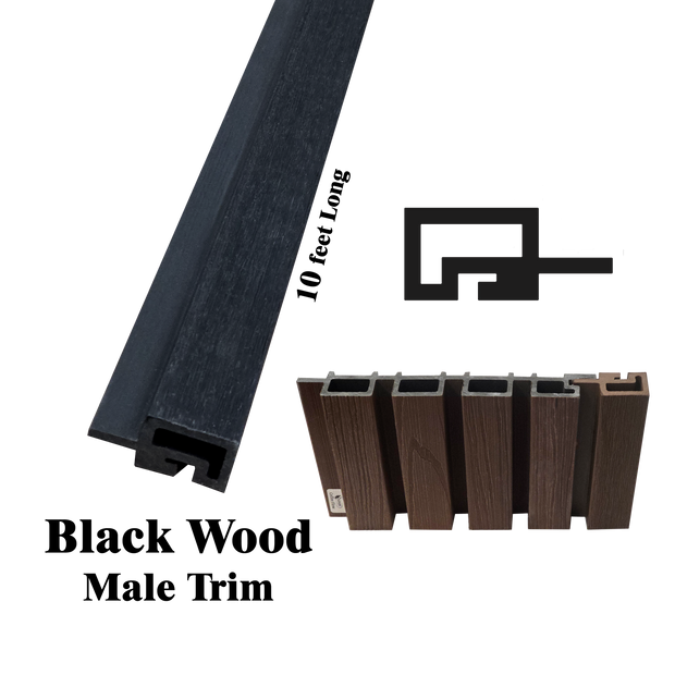 Outdoor WPC Male Trim, 2-in x 2-in X 10 Feet Long