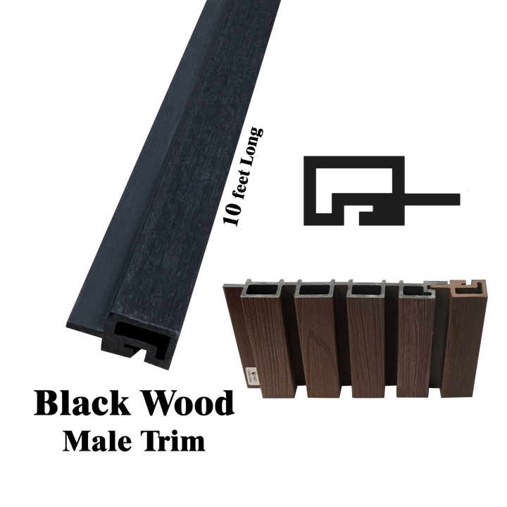 Outdoor WPC Male Trim, 2-in x 2-in X 10 Feet Long