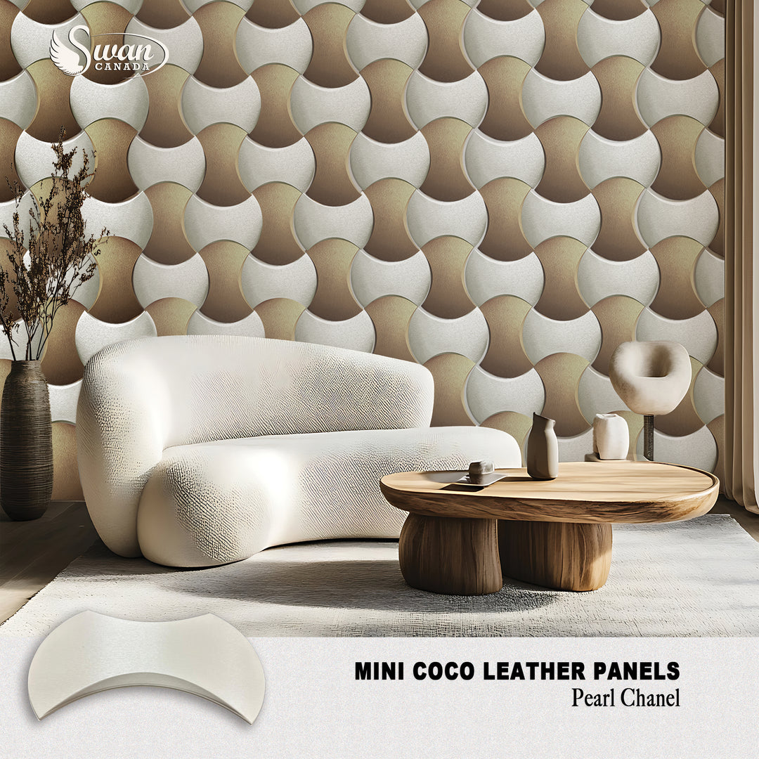 Mini Coco Leather Panels, Mini Coco Chanel, 10 Panels, 15.5" x 6.5"