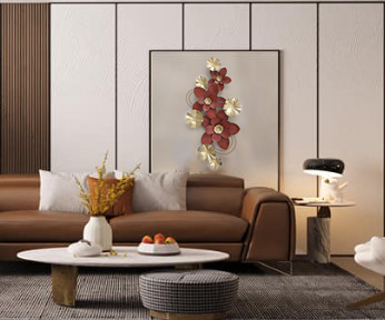 Décoration murale, grappe de fleurs d'automne, 47,25 po x 23,5 po, 1 pièce