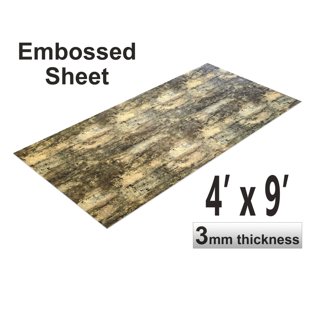 Embossed Board, Rustic Earth, 1 Sheet, 4 X 9 Feet