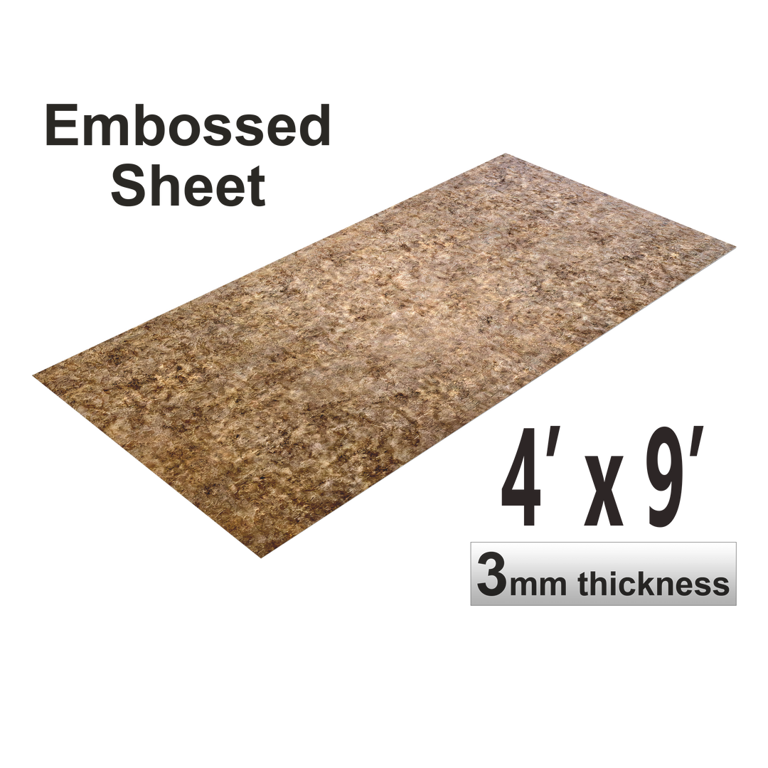 Embossed Board, Textured Bronze, 1 Sheet, 4 X 9 Feet