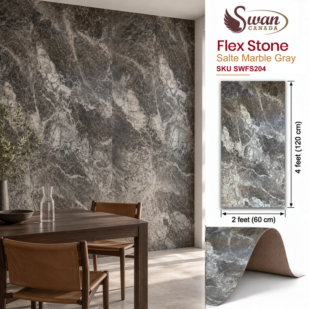 Flex Stone, Salte Marble Gray, 2ft x 4ft