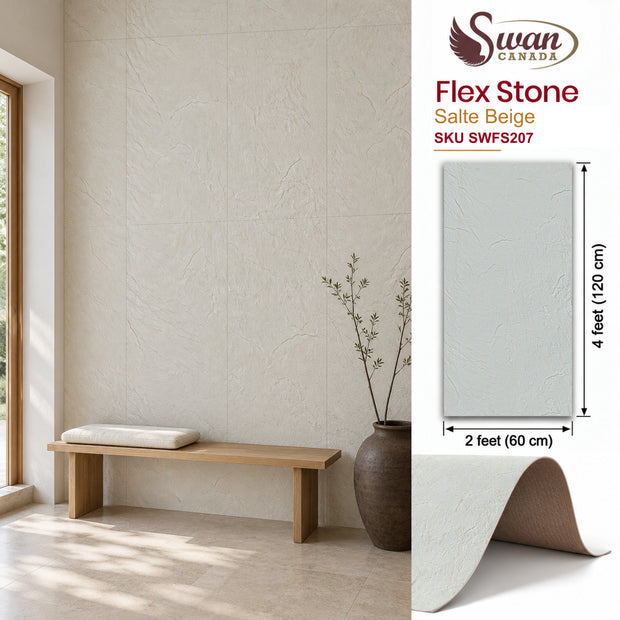 Flex Stone, Salte Beige, 2ft x 4ft