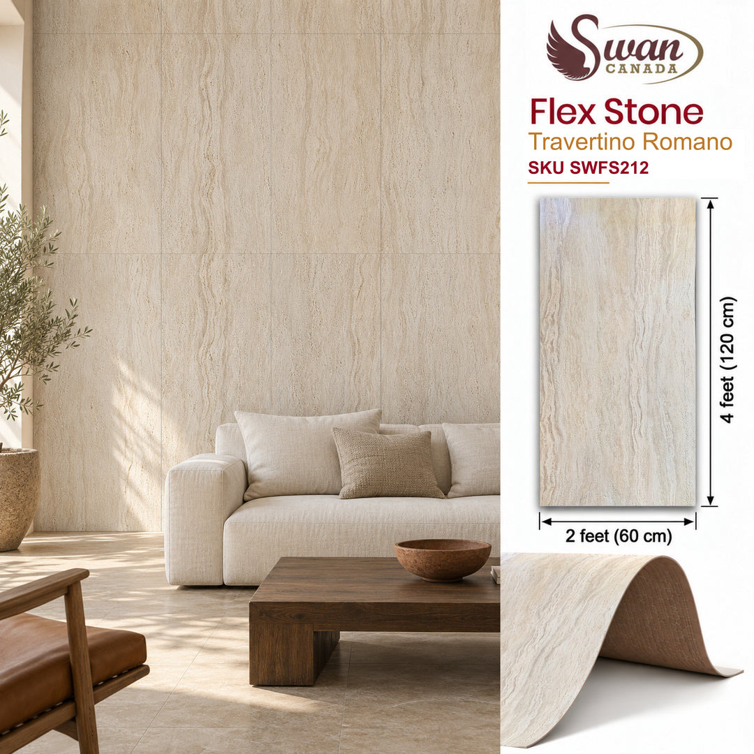 Flex Stone, Travertino Romano, 2ft x 4ft