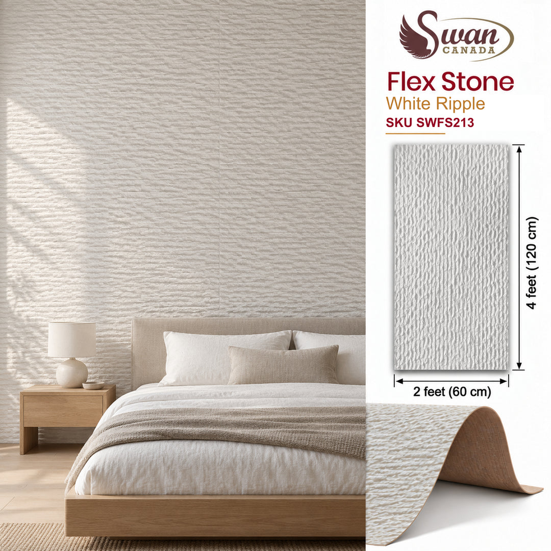 Flex Stone, White Ripple, 2ft x 4ft