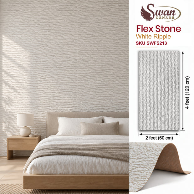 Flex Stone, White Ripple, 2ft x 4ft