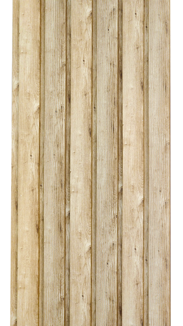 PS Fluted Panels, Wooden color,  108-in X 4.75-in X 10 panels