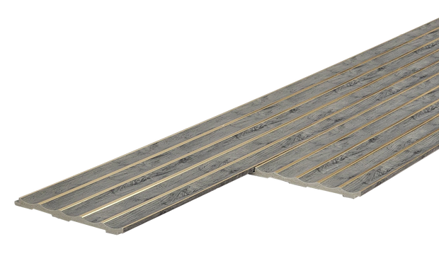 PS Fluted Panels, Gray Wood - 108-in X 6-in X10 panels