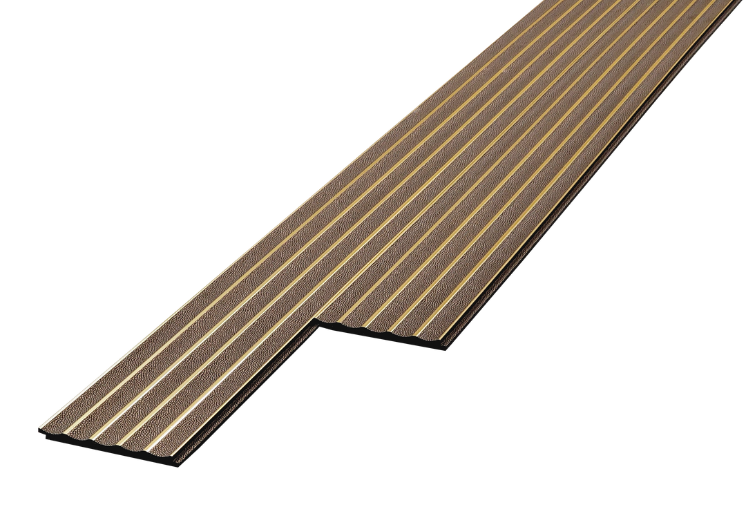 PS Fluted Panels, Brown & Gold - 108-in X 6-in X10 panels